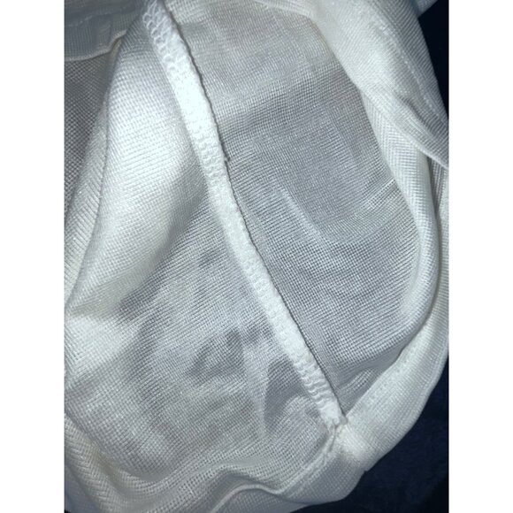 90s Adidas Trefoil Logo Mesh Tank Top White Color Block Retro Nylon Panels Small - Picture 5 of 10